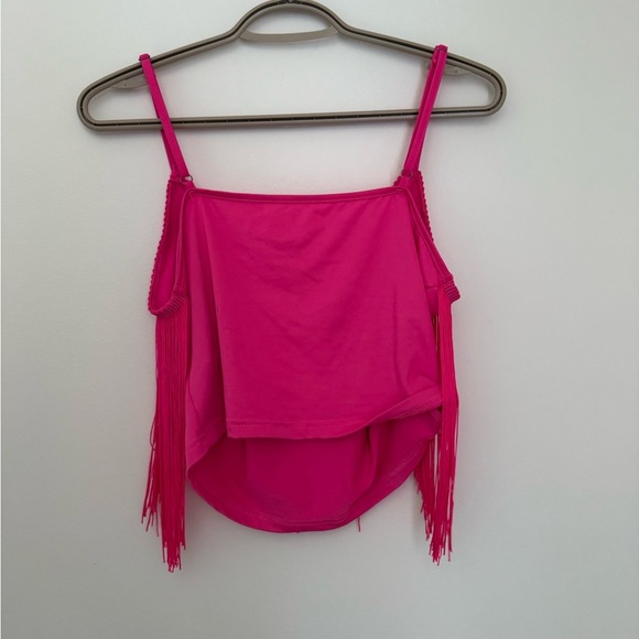 SHEIN Bright Pink Fringe Camisole - Picture 3 of 5